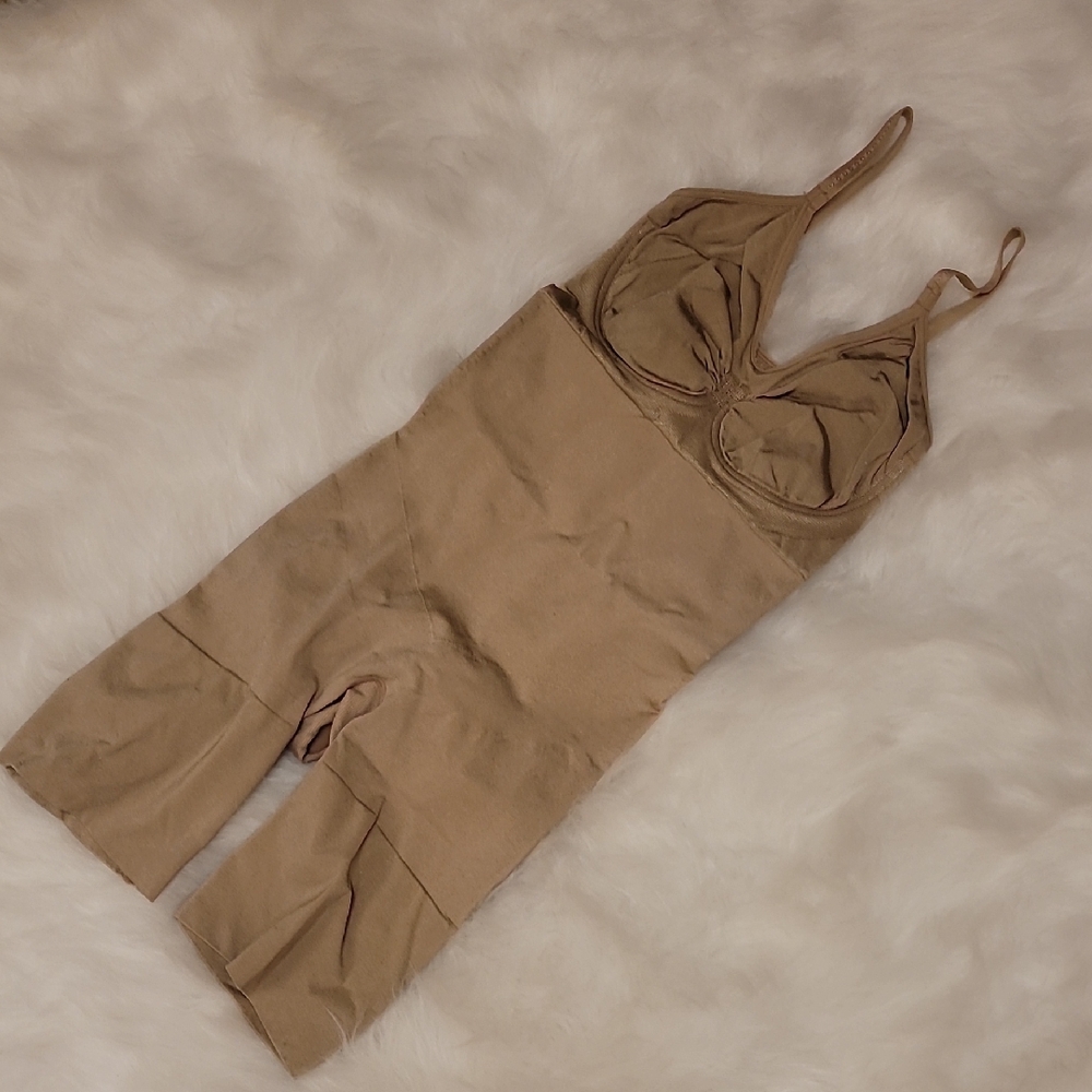 SPANX Tan Sleeveless Jumpsuit